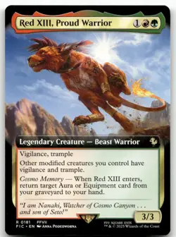 Red XIII, Proud Warrior (Extended Art) 181 MTG Commander: FINAL FANTASY R NM - Image 1