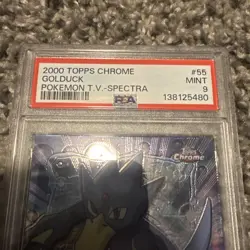 2000 TOPPS CHROME POKEMON T.V. SPECTRA #55 GOLDUCK PSA 9 - Image 2