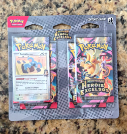 Pokemon TCG Ascended Heroes 4 pack blister Larry's Komala Promo - Portuguese BR - Image 1