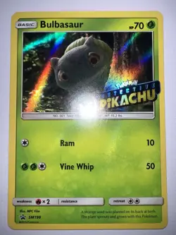 Pokemon Bulbasaur SM198 Detective Pikachu Promo Holo - Image 1