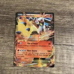 Pokemon TCG Blaziken EX XY54 Black Star Promo Ultra Rare Holo Card LP - Image 1