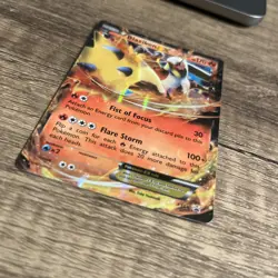 Pokemon TCG Blaziken EX XY54 Black Star Promo Ultra Rare Holo Card LP - Image 2