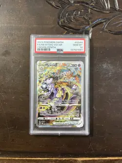 2023 POKEMON SWORD & SHIELD CROWN ZENITH #GG44 FULL ART/MEWTWO VSTAR PSA 10 - Image 1