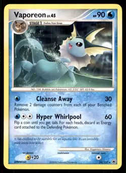 2008 Diamond & Pearl - Majestic Dawn Vaporeon Stage 1/Rare #34 - Image 1