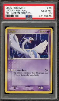Pokemon Lugia EX Unseen Forces Reverse Holo Rare #29 PSA 10 Gem Mint - Image 1