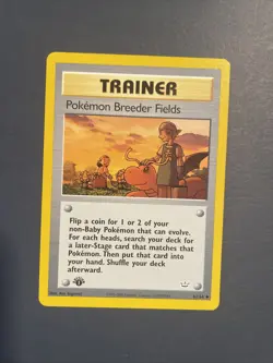 1st Edition Pokemon Breeder Fields 62/64 - Neo Revelation - Near Mint - Image 1