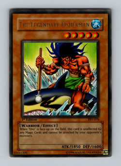 The Legendary Fisherman PSV 1st Ed Light Play Ultra Rare LP Yugioh 2002 - Image 1