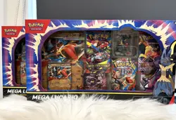 LOT OF 2 - Pokemon TCG: Mega Lucario Ex Figure Collection Factory Sealed Box - Image 1
