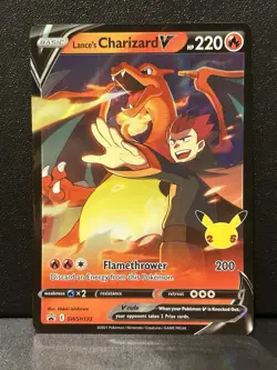 Pokemon TCG Lance's Charizard V Sword & Shield Black Star Promos SWSH133 NM - Image 1