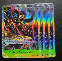 4x Eustass"Captain"Kid SR OP10-112 - One Piece TCG English Playset PRB02 NM - Image 1