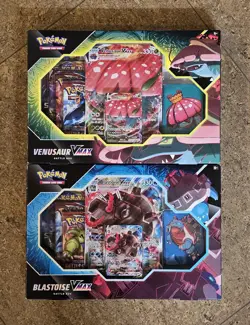 New Sealed Pokemon TCG Venusaur & Blastoise VMAX Battle Box set of 2 820650808456 - Image 1