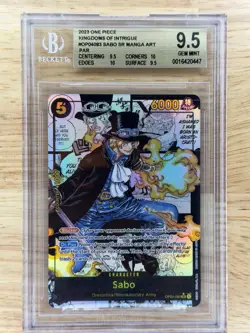 BGS 9.5 GEM MINT Sabo Manga Alt Art OP04-083 One Piece Card Game - Image 1
