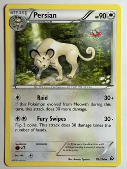 Persian XY - Steam Siege 89/114 LP-NM Pokemon card - Image 1