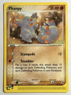 Phanpy Ruby and Sapphire 62/109 MP-LP Pokemon Card - Image 1