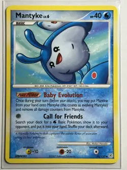 Mantyke Diamond and Pearl 55/130 MP-LP Pokemon Card - Image 1