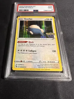 Pokemon Go TCG Snorlax Holo Rare Card 055/078 PSA 9 Mint - Image 2