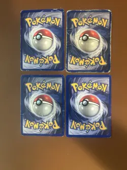 Lot Of 4 Damaged Base Set Pokemon Cards - Image 2