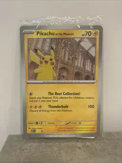 Pokemon x Natural History Museum Promo - Pikachu At The Museum JUMBO card - Image 1