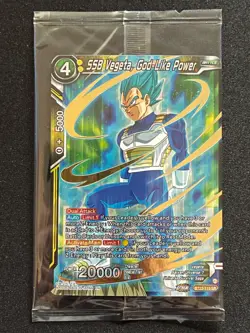 Dragon Ball Super Card Game Sealed SSB Vegeta God Like Power Foil Card SR - Image 1