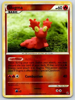 Slugma - Reverse Holo - Undaunted 67/90 Yuka Morii Pokemon Card LP - Image 1
