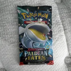 Pokemon TCG Scarlet & Violet Paldean Fates Booster Pack 10 Cards Whiscash - Image 1