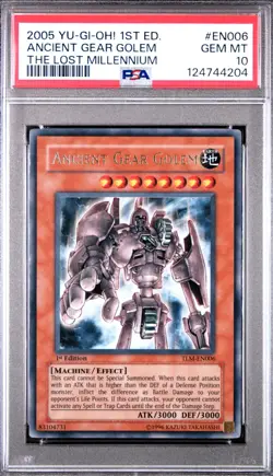 2005 Ancient Gear Golem Ultra Rare TLM 1st Edition PSA 10 GEM MINT - Image 1