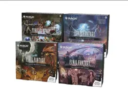 -Set of 4- Holiday Scene Box (1 of each) Final Fantasy FIN MTG IN HAND FAST SHIP - Image 1