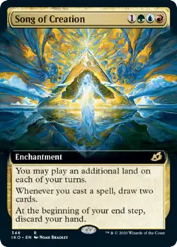 1x Song of Creation - Foil - Extended Art Moderate Play MTG Magic - Kid Icarus - - Image 1
