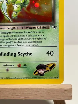 Rocket's Scyther (13/132) 2000 - Gym Heroes Holo Unlimited - TCG Pokemon Card - Image 5