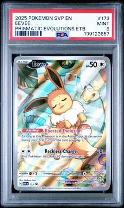 Eevee #173 PSA 9 Mint Holo Prismatic Evolutions ETB Promo Pokemon Card 🔥🔥 - Image 1