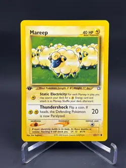 Pokemon Neo Genesis 1st Edition Mareep 65/111 Non Holo LP - Image 1