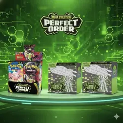PRESALE Pokemon TCG : 2xPerfect Order Pokemon Center ETB + 1x Booster Box BUNDLE - Image 1