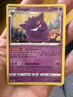 Pokemon TCG Gengar SWSH052 Black Star Promo Card Holo Near Mint - Image 1