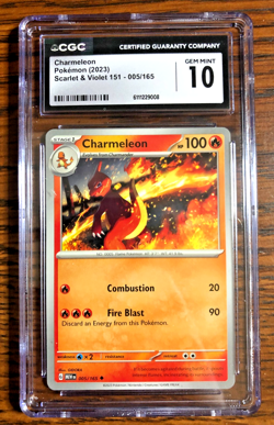 Charmeleon Uncommon #005 - CGC GEM MINT 10 - Scarlet & Violet 151 - Pokemon TCG - Image 1