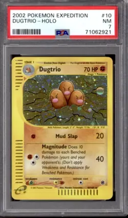 Pokemon Expedition Dugtrio 10/165 PSA 7 - Image 1