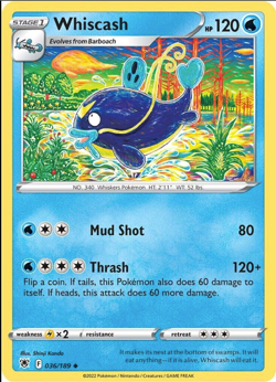 4x Whiscash 036/189 - Pokemon SWSH10 Astral Radiance M/NM- New - Image 1