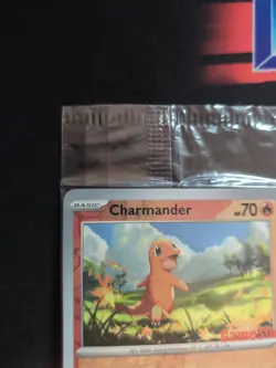 Charmander 004/165 - Gamestop PROMO Stamped Pokemon 151 REVERSE Holo SEALED/MINT - Image 2