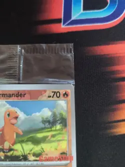 Charmander 004/165 - Gamestop PROMO Stamped Pokemon 151 REVERSE Holo SEALED/MINT - Image 3