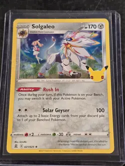 Celebrations Pokemon TCG Solgaleo 021/025 Holo 25th Anniversary NM - Image 1
