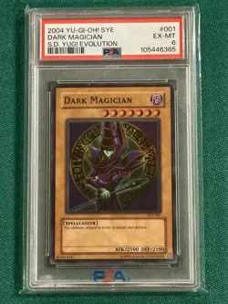 2004 SYE YUGIOH DARK MAGICIAN STARTER DECK PSA 6 - Image 1