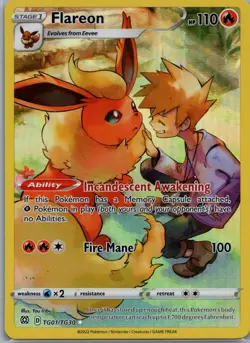 Flareon TG01/TG30 Brilliant Stars Trainer Gallery Holo NM Pokemon TCG - Image 1