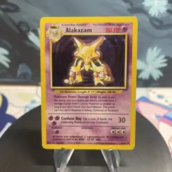 Pokemon Alakazam 001/102 Base Set Holo HP - Image 1
