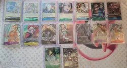 One Piece TCG Mixed Lot Of 16 Alts, Parallel, And Textured Foils Cards - Image 1