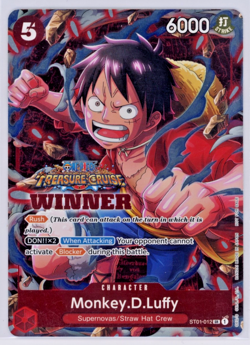 MONKEY D. LUFFY TREASURE CRUISE WINNER PACK VOL.5 FOIL PROMO 2023 NEAR MINT - Image 1