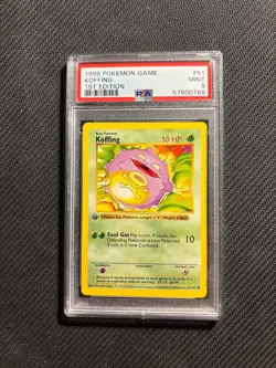 Pokemon Card PSA 9 Koffing 1st Edition Shadowless Base - Image 1