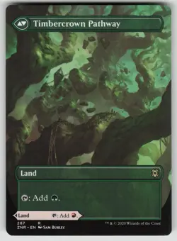 MTG Cragcrown Pathway (Borderless) Normal Zendikar Rising # 287 NM - Image 2