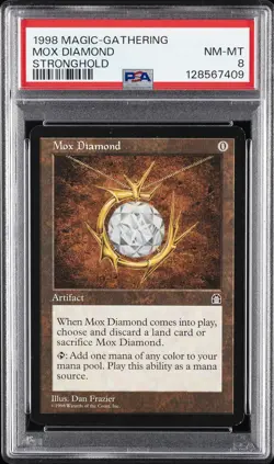 1998 MTG STRONGHOLD MOX DIAMOND PSA 8 - Image 1