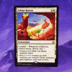 Felidar Retreat 0574 FDN Foundations MTG Commander Enchantment White Cat Beast - Image 1