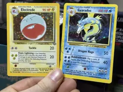 Electrode 2/64 Jungle Gyarados 6/102 Base Set 1999 Vintage Pokemon Card Lot WOTC - Image 1