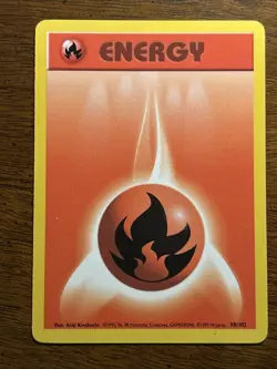 Pokemon Base Set Energy Card 97-102/102 (Lot of 6 cards) (Heavily Played) - Image 4